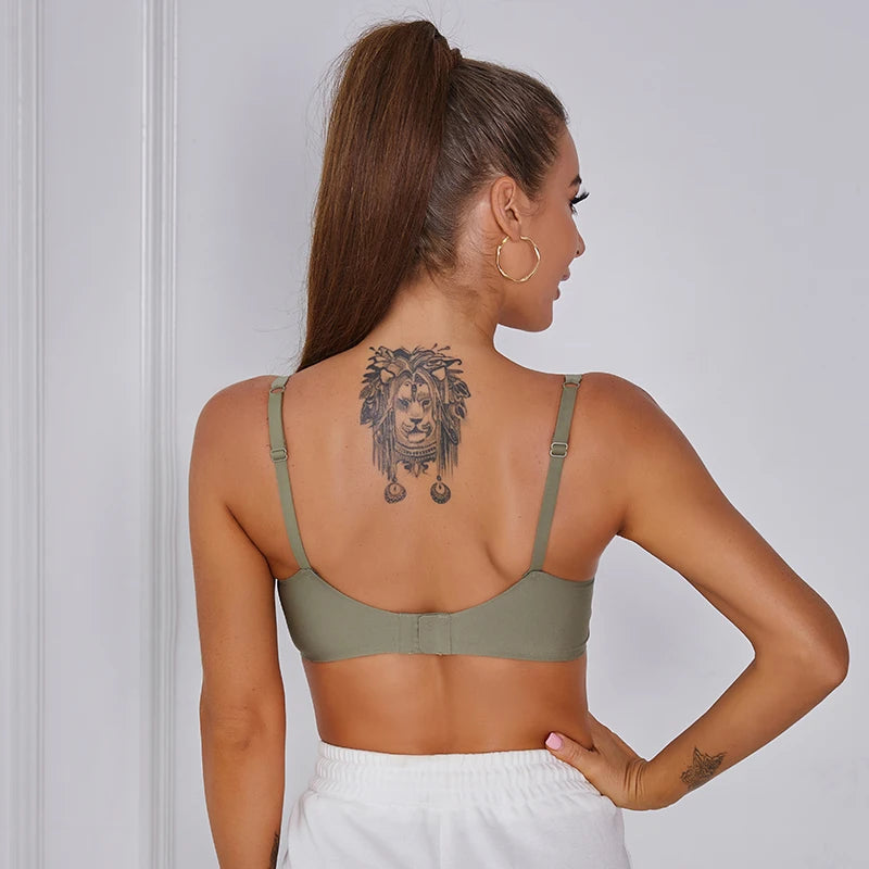 Sexy Seamless Deep V Wireless Bra