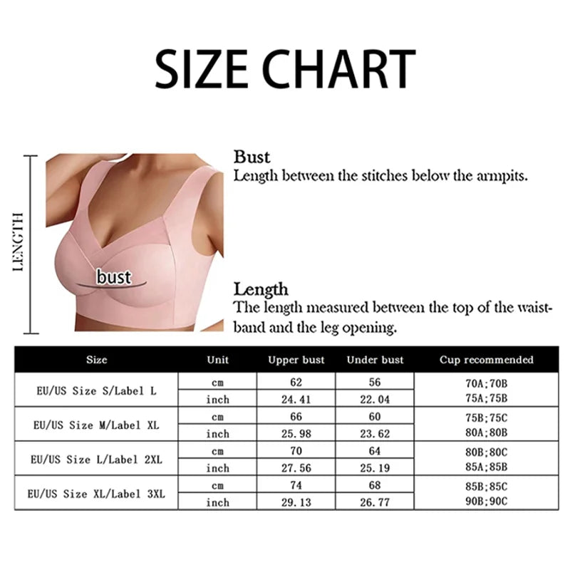 3Pcs Plus Size Seamless Wireless Sport Bras