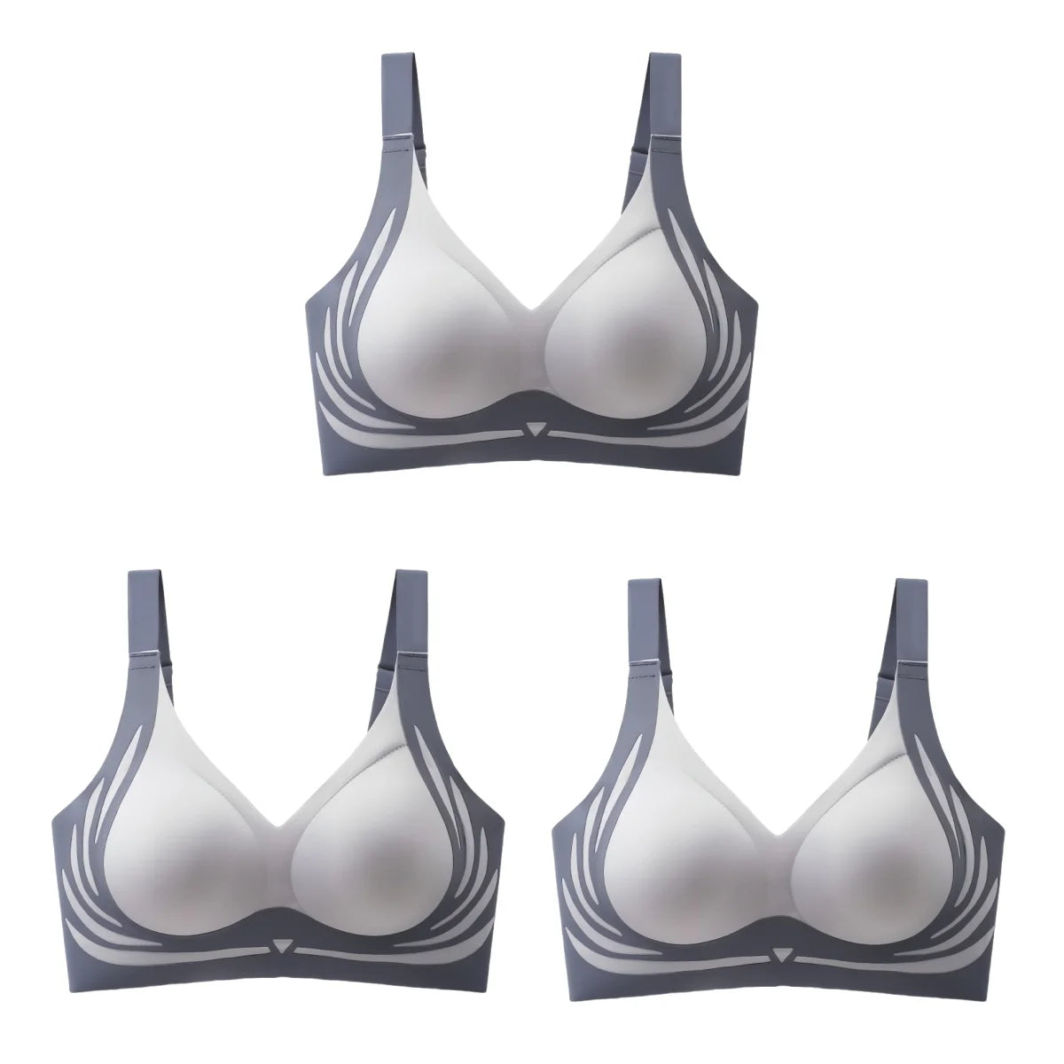 50% OFF - 3Pcs/Set Push-Up Seamless Bra