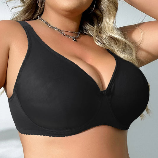 Underwire Bra for Large Breasts - Plus Size Thin Unlined Bra (Sizes 38C-44C, 38D-48D)