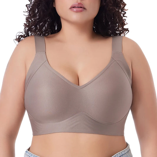 Push Up Wireless Bra - Seamless Thin Cup Plus Size Bralette (M-6XL)