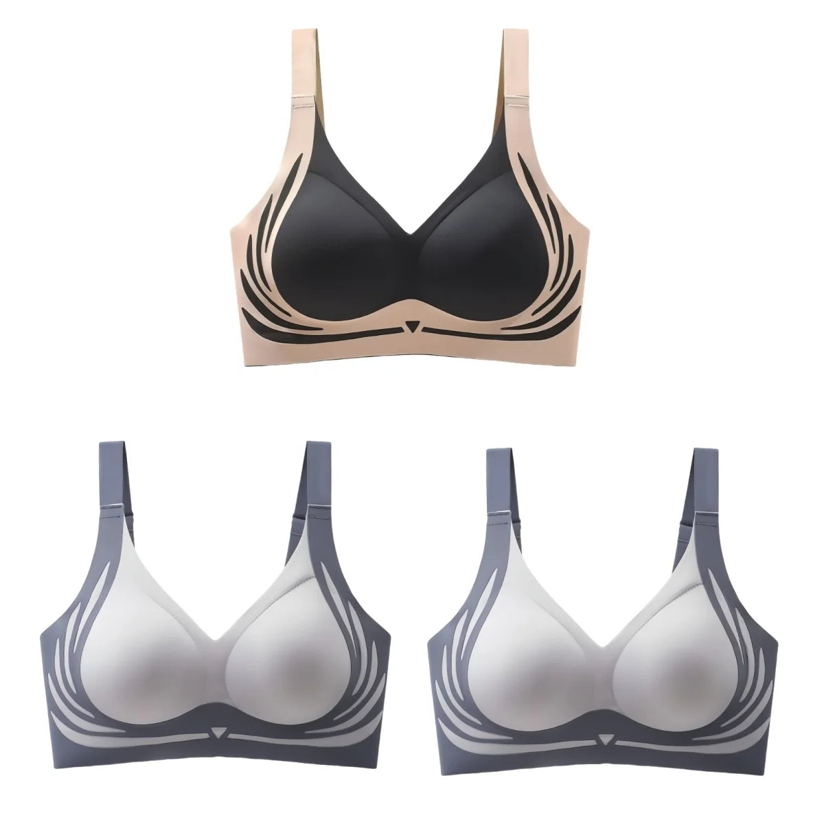 50% OFF - 3Pcs/Set Push-Up Seamless Bra