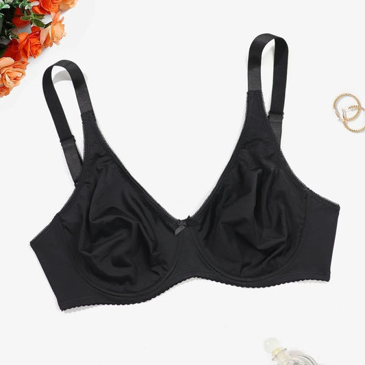 Underwire Bra for Large Breasts - Plus Size Thin Unlined Bra (Sizes 38C-44C, 38D-48D)