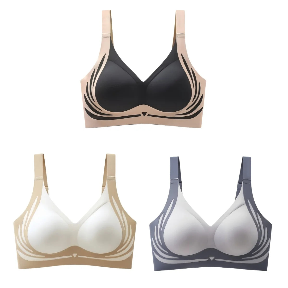 50% OFF - 3Pcs/Set Push-Up Seamless Bra