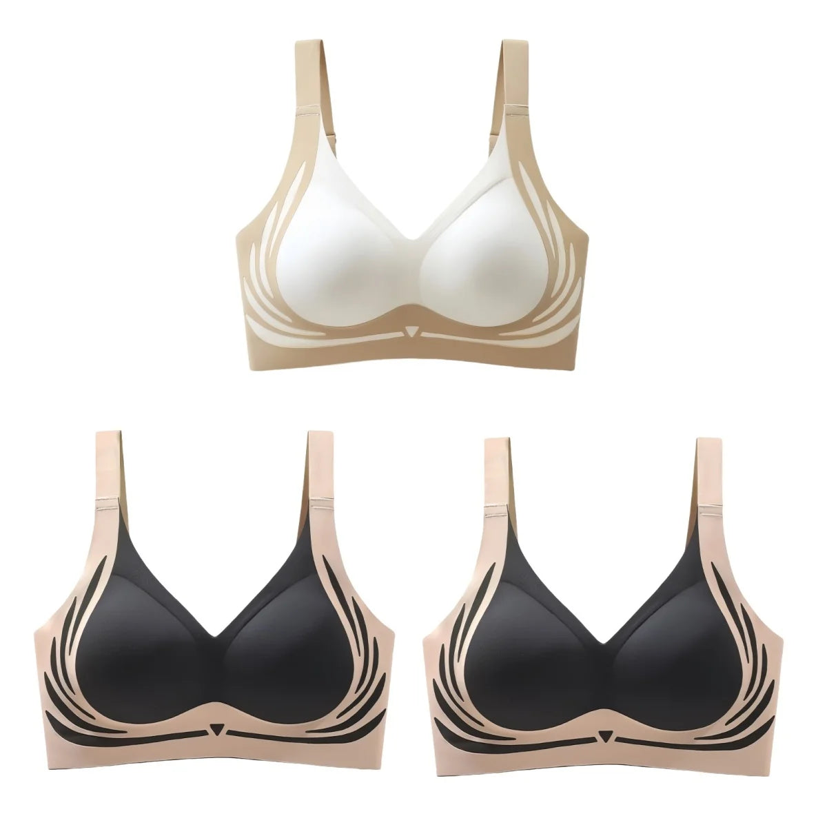 50% OFF - 3Pcs/Set Push-Up Seamless Bra
