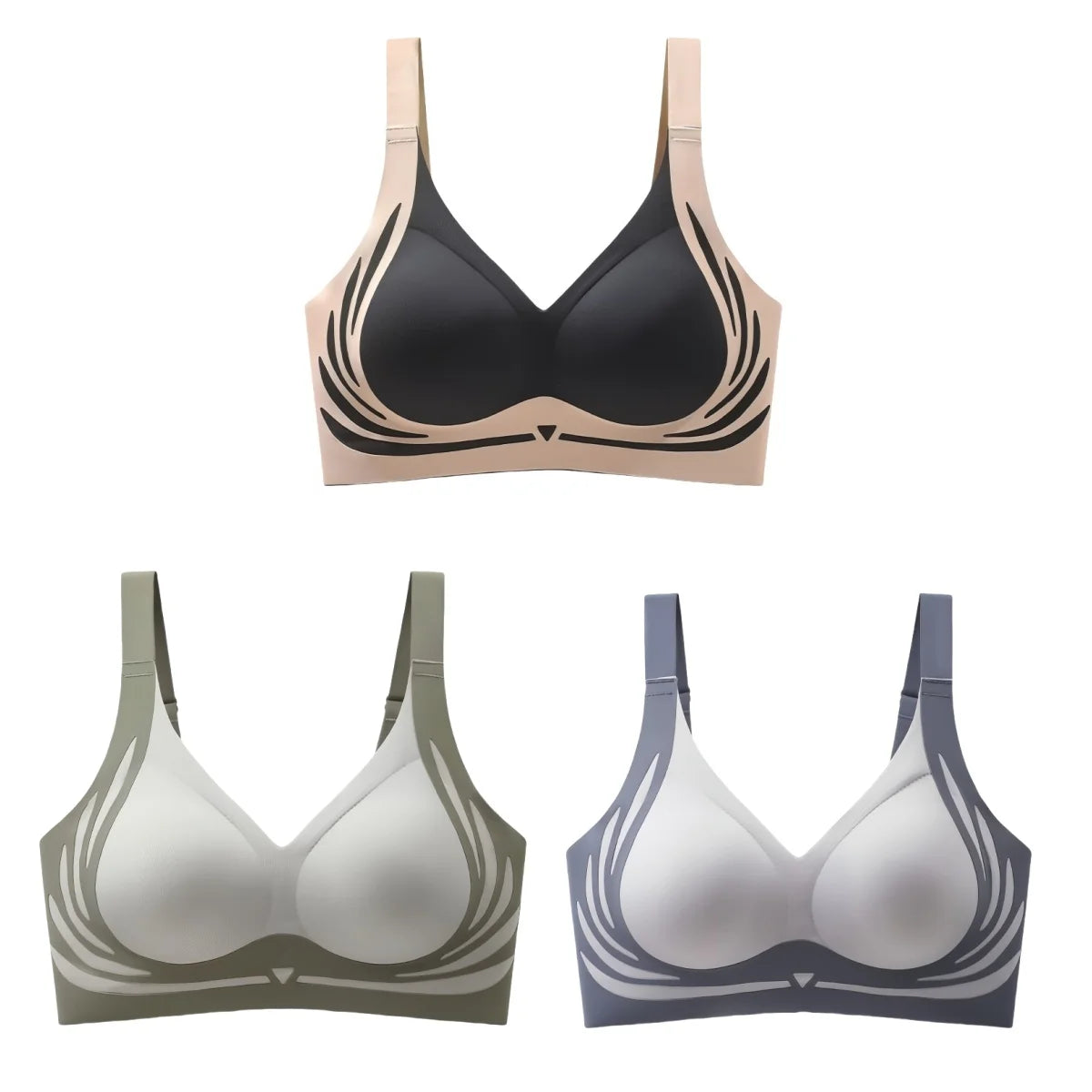 50% OFF - 3Pcs/Set Push-Up Seamless Bra