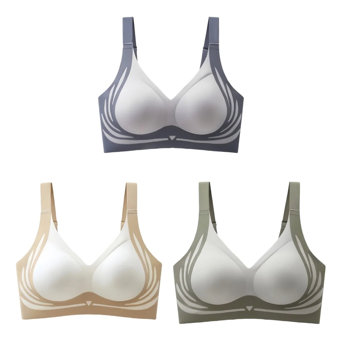 50% OFF - 3Pcs/Set Push-Up Seamless Bra